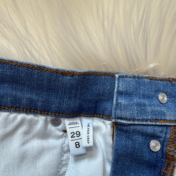 LOFT High-Rise Kick Crop Button Fly Jeans - Picture 4 of 5